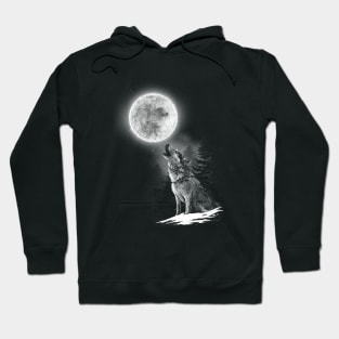 Bitcoin Moon Wolf Cryptocurrency Hoodie